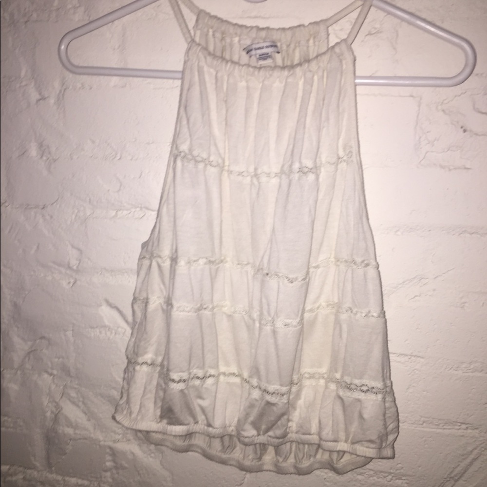Halter top with lace detail